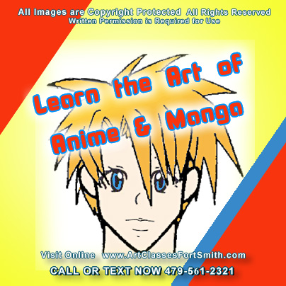 Yeah! Summer is here again. Looking for summer fun activities, classes, camps, programs for kids and children in the Fort Smith, Arkansas area. Take summer kids and childrens art lessons and classes  after school  and learn the art of Manga. Amazing stuff is created  in lessons of art right here in Fort Smith, Arkansas